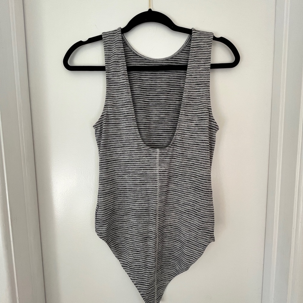 A&E | Black and White Stripped Body Suit | Small | cotton soft American eagle